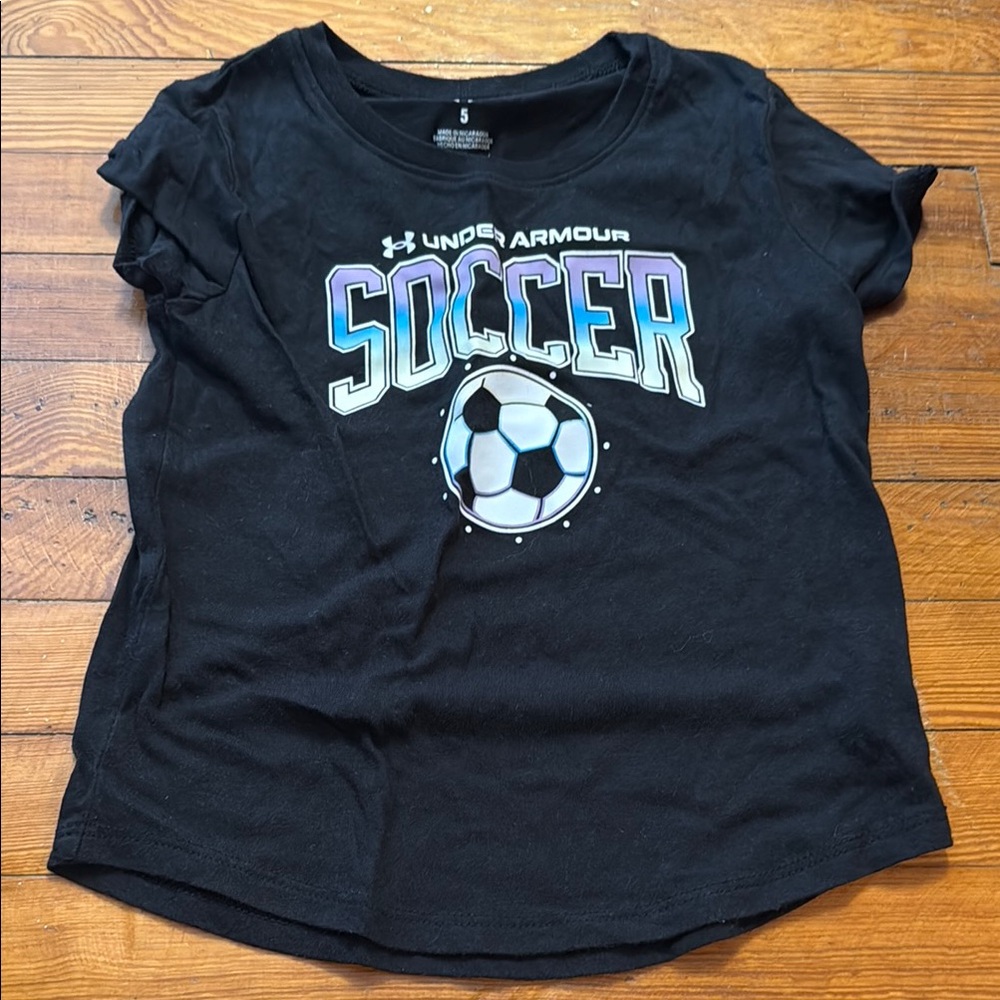 Under Armour Kids Black Soccer T-Shirt